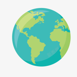 全球地图蓝色地球日插画高清图片