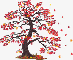 秋季枫树矢量图素材