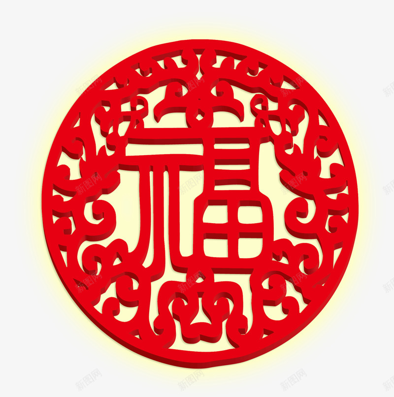 红色的福字边框矢量图ai免抠素材_88icon https://88icon.com 福字 红色 边框 矢量图