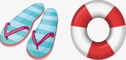 红白游泳圈素材