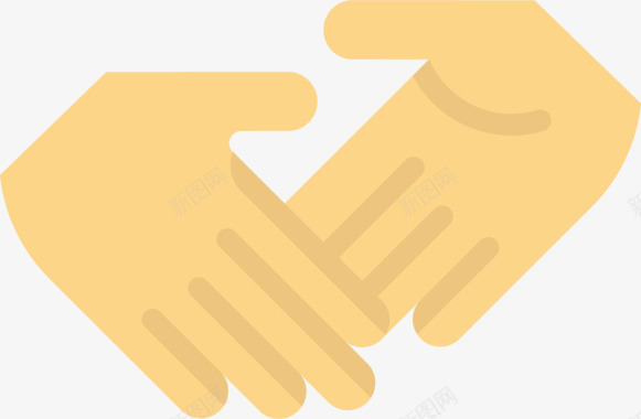 商务时间轴握手图标icon图标