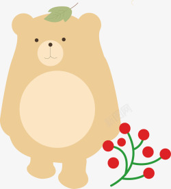 草食性动物羊卡通动物小熊插画矢量图高清图片