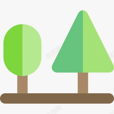 矢量树树图标图标