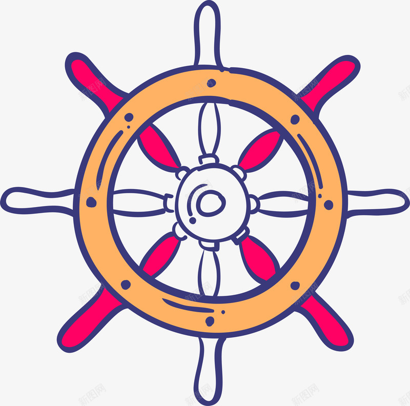 卡通手绘船舵装饰图案png免抠素材_88icon https://88icon.com 卡通 手绘 旅行相关 矢量图案 素描船舵 船舵 装饰