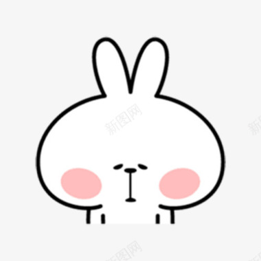 中国风卡通手绘人物迷你兔子图标图标