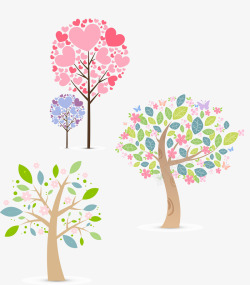 植树节插图手绘树高清图片