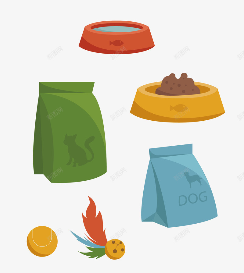 猫食矢量图eps免抠素材_88icon https://88icon.com 小鱼 猫食 矢量猫食 袋子 矢量图