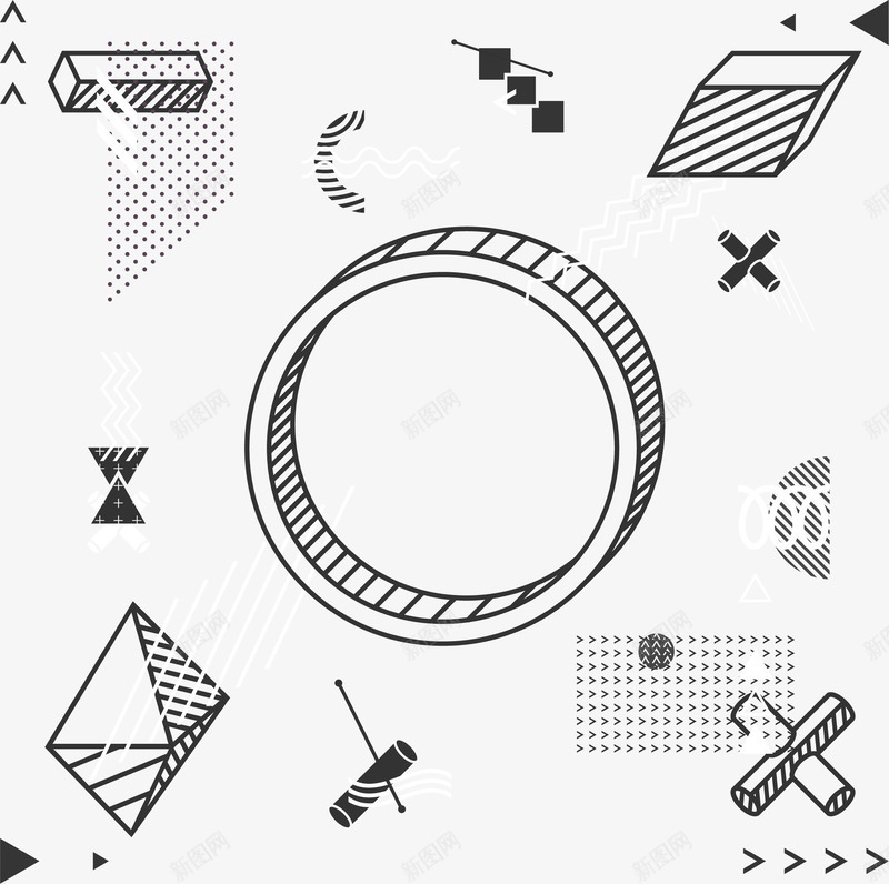 孟菲斯时尚线条装饰图案矢量图ai免抠素材_88icon https://88icon.com 几何装饰图形装饰图案 孟菲斯 孟菲斯风格几何装饰 时尚线条 潮流图案装饰 矢量图