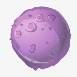 紫色插画风星球矢量图素材