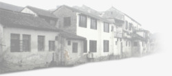 中国风灰色房屋建筑素材