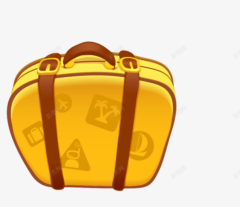 橙色卡通度假箱子png免抠素材_88icon https://88icon.com 卡通 度假 旅游 橙色 矢量箱子 箱子