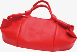 红色女士斜挎包手提包素材