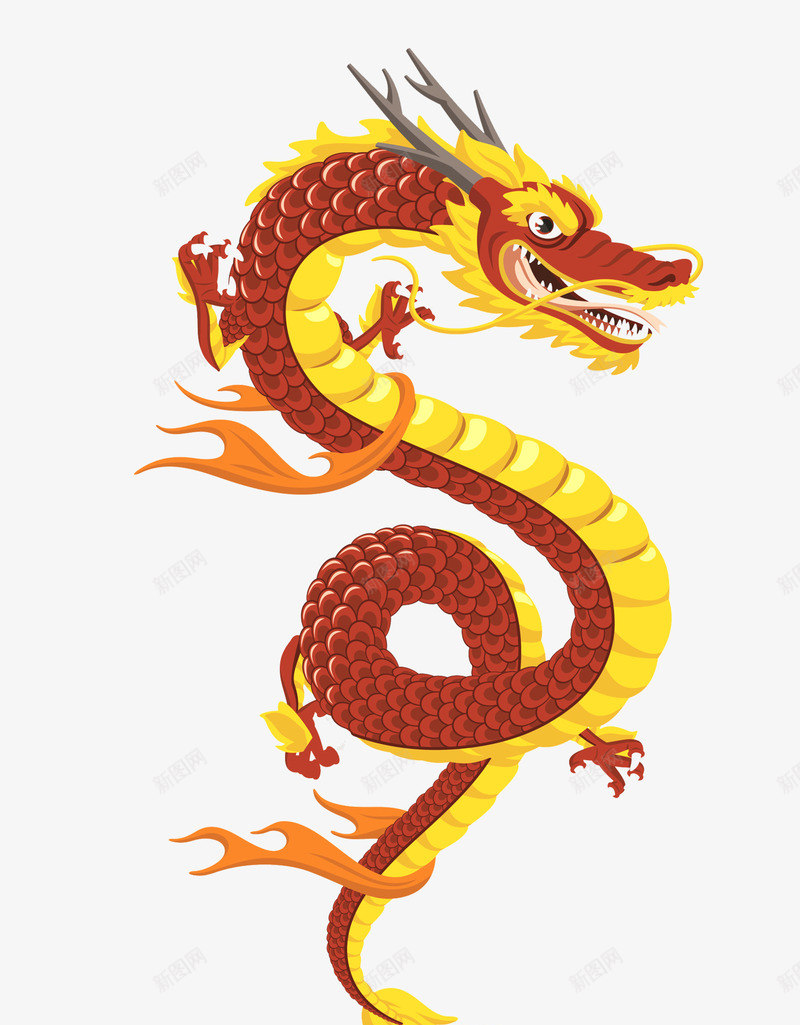 手绘插画二月二龙抬头舞龙插图png免抠素材_88icon https://88icon.com 二月二 手绘 插图 插画 红色 舞龙 金黄色龙抬头龙图案 龙 龙抬头