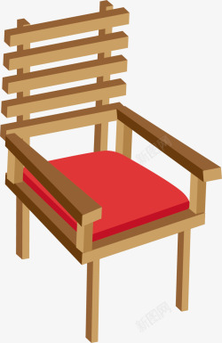 幼儿实木老款椅子素材