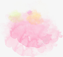 粉色的墨迹手绘粉色水彩墨迹装饰高清图片