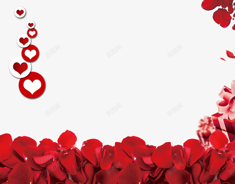 卡通情人节红色玫瑰花瓣png免抠素材_88icon https://88icon.com 214情人节 情人节装饰 玫瑰花瓣 红色心形 红色花瓣 背景装饰