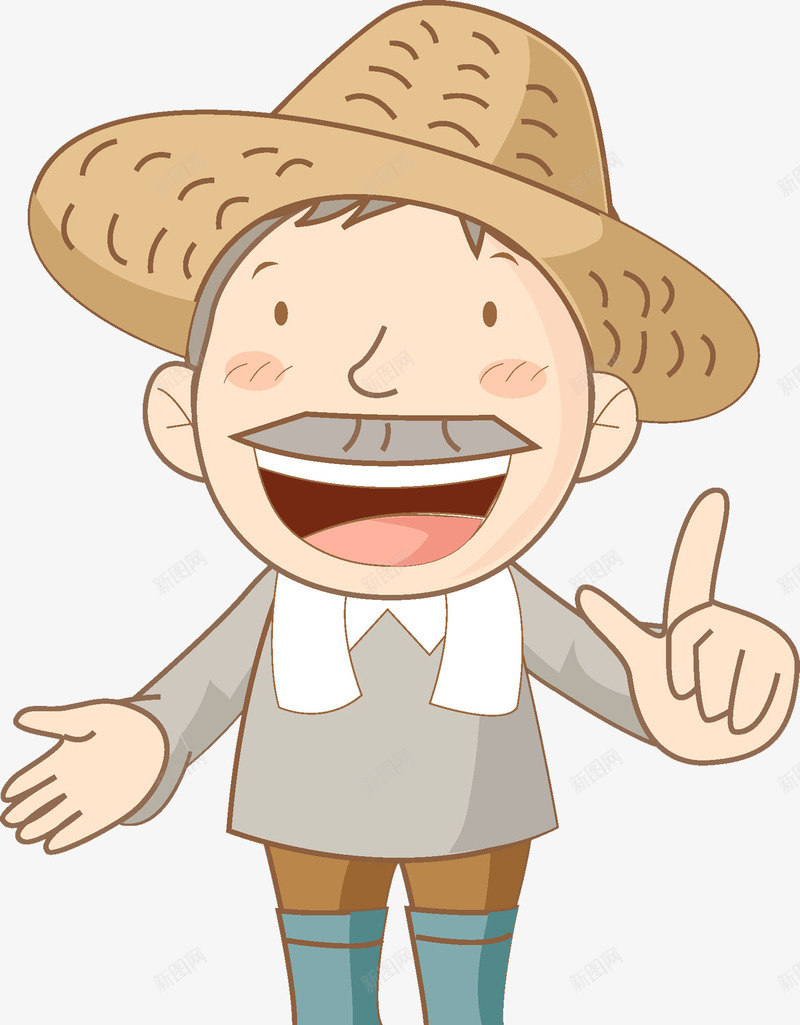 帽子农民png免抠素材_88icon https://88icon.com 人物画 卡通手绘 帽子农民 水彩画 肖像画 装饰图案