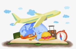 行李运输带度假插画高清图片