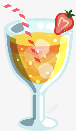 夏季冷饮系列卡通手绘好喝饮料插画装饰矢量图高清图片