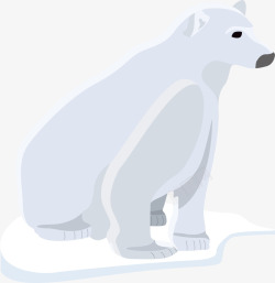冬雪北极熊北极雪素材
