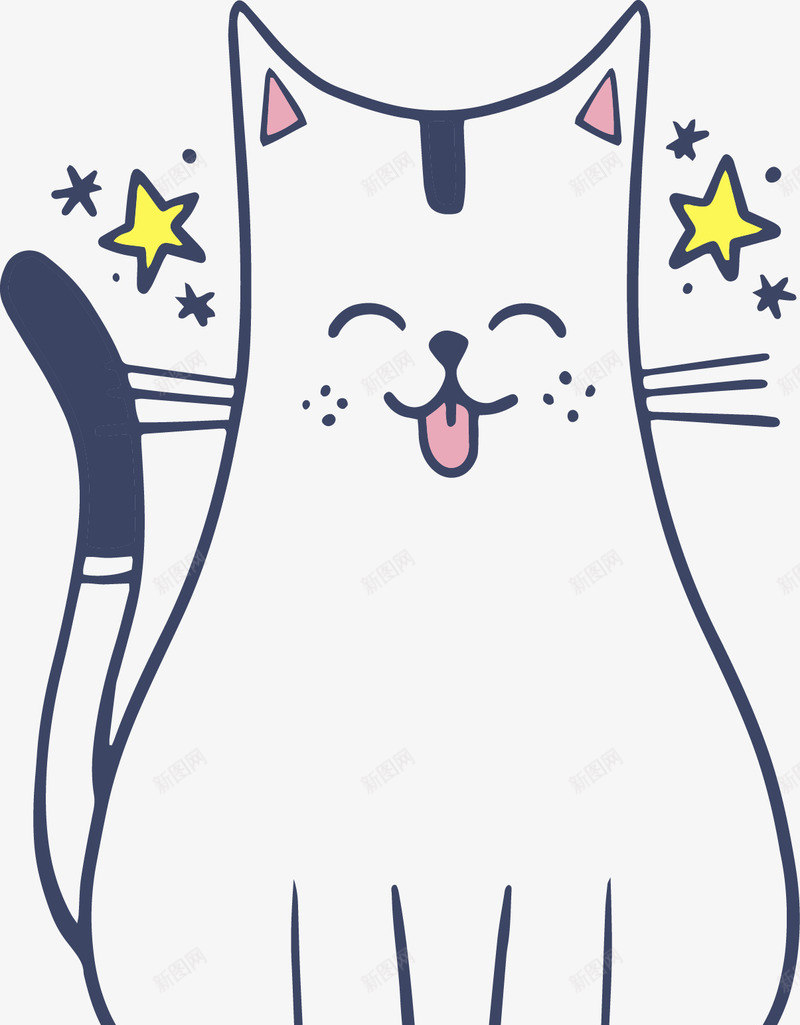 卡通小猫咪矢量图ai免抠素材_88icon https://88icon.com 卡通 可爱 小猫咪 矢量图