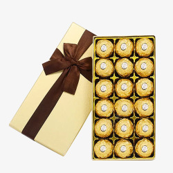 七夕表白礼物巧克力精美礼盒里的巧克力高清图片