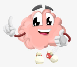人类大脑研究卡通大脑器官高清图片