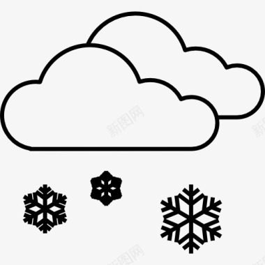 冬天的性格雪云图标图标