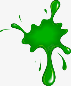 绿色油漆滴矢量图素材