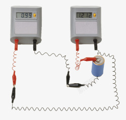 物理实验正负相接高清图片