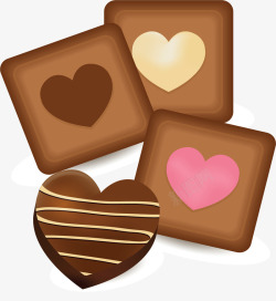 爱心饼干情人节卡通爱心饼干矢量图高清图片
