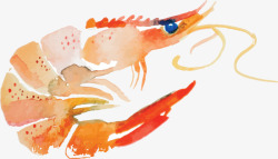 卡通虾子装饰图案素材