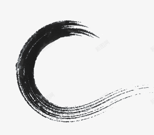 水墨png免抠素材_88icon https://88icon.com 中国风 实心点 毛笔画 水墨画 笔触 黑色