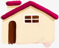 粉色梦幻创意建筑房屋素材