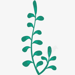 海洋植物精华绿色海草插画矢量图高清图片