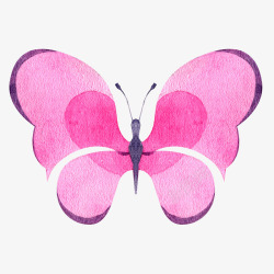 情人节手绘粉色蝴蝶图案素材