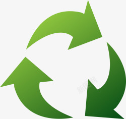 废品回收利用循环箭头图标高清图片