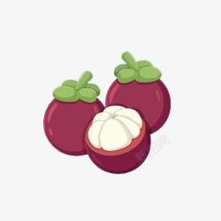 卡通三个山竹素材