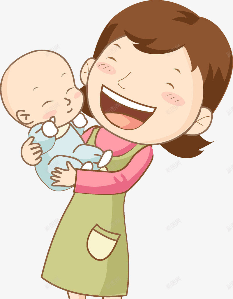 抱孩子的妈妈png免抠素材_88icon https://88icon.com 万能妈妈 世上只有妈妈好 卡通 大 大笑 大笑脸 妈妈 妈妈抱宝宝漫画 婴儿 孩子 小孩 手绘 母亲 水彩