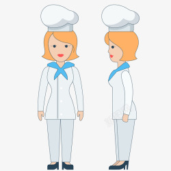 戴领巾的女厨师卡通图素材