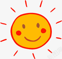 可爱手绘发光的太阳png免抠素材_88icon https://88icon.com 发光 可爱 太阳 手绘 笑脸