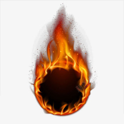 卡通火球卡通燃烧的火球立体插画高清图片