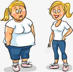 不开心女人减肥运动高清图片