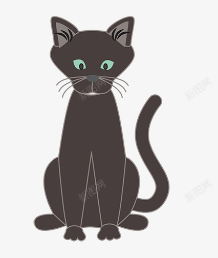 小懒黑猫png免抠素材_88icon https://88icon.com 剪贴 小猫 扁平 猫咪 野猫