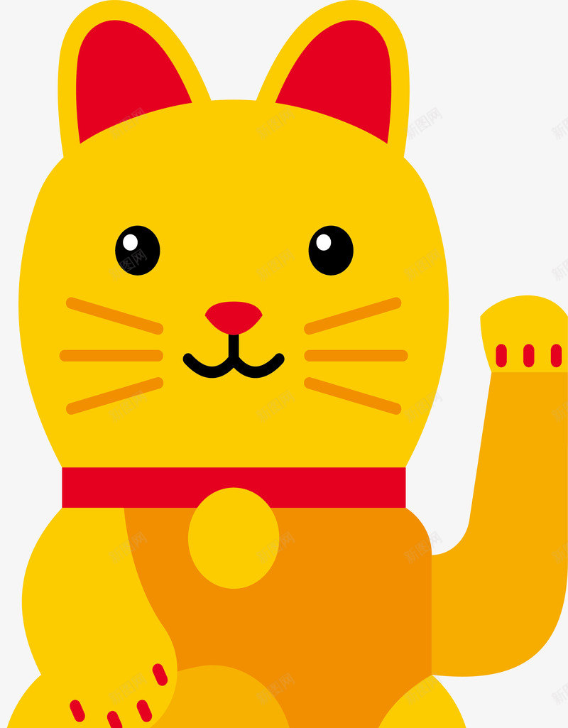 可爱招财猫矢量图ai免抠素材_88icon https://88icon.com 动物 动物插画 卡通动物 可爱 可爱动物 小动物 招财猫 矢量图