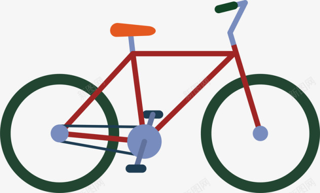 扁平简约自行车标矢量图图标图标