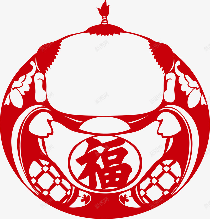 春节红色福字剪纸png免抠素材_88icon https://88icon.com 喜庆 新年剪纸 新春剪纸 春节剪纸 福字剪纸 红色福字