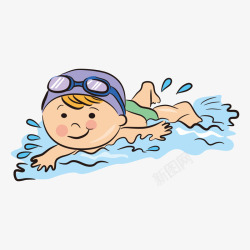 游泳的小男孩游泳运动员高清图片