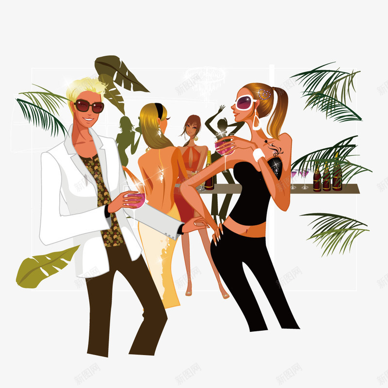 海边度假的人群矢量图ai免抠素材_88icon https://88icon.com 人群 度假 海边 海边度假 矢量图