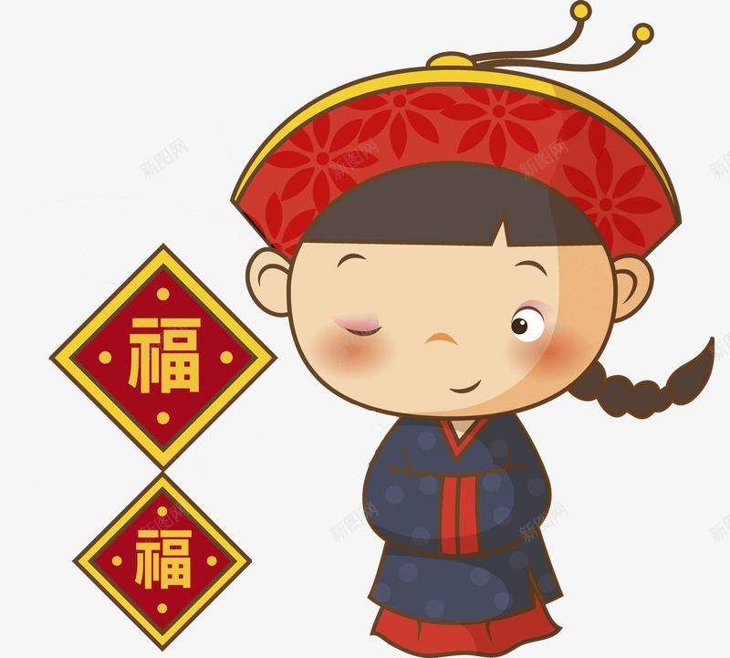 卡通新年年画男孩png免抠素材_88icon https://88icon.com 卡通 喜庆 对联 年画人物 新年 福字贴画 简图